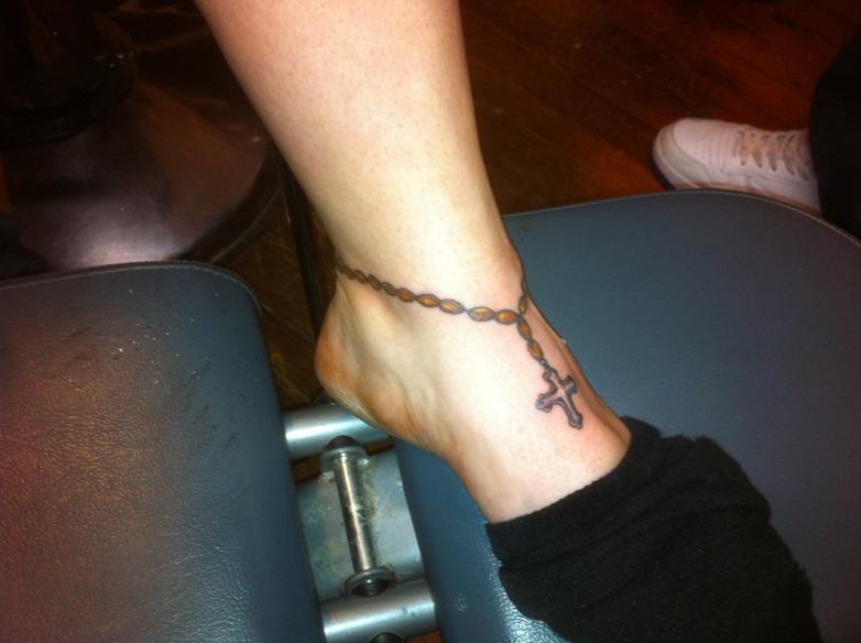 rosary around ankle